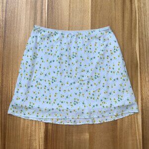 Wild Fable Junior Light Blue Mid-Thigh Length Floral Skirt Size XS